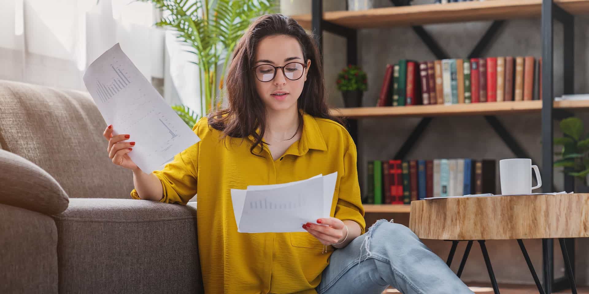 person reading information